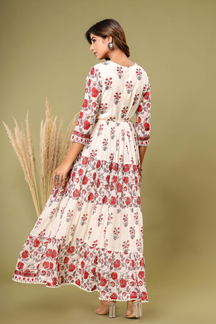 Wedding Party Ethnic Dress | Women Frill Dress | Women Stylish Kurti for Women