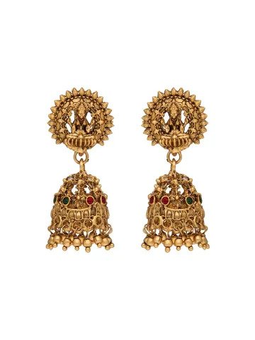 Temple Long Necklace Set in Rajwadi finish