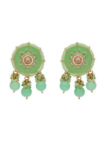 Reverse AD Choker Necklace Set in Mint