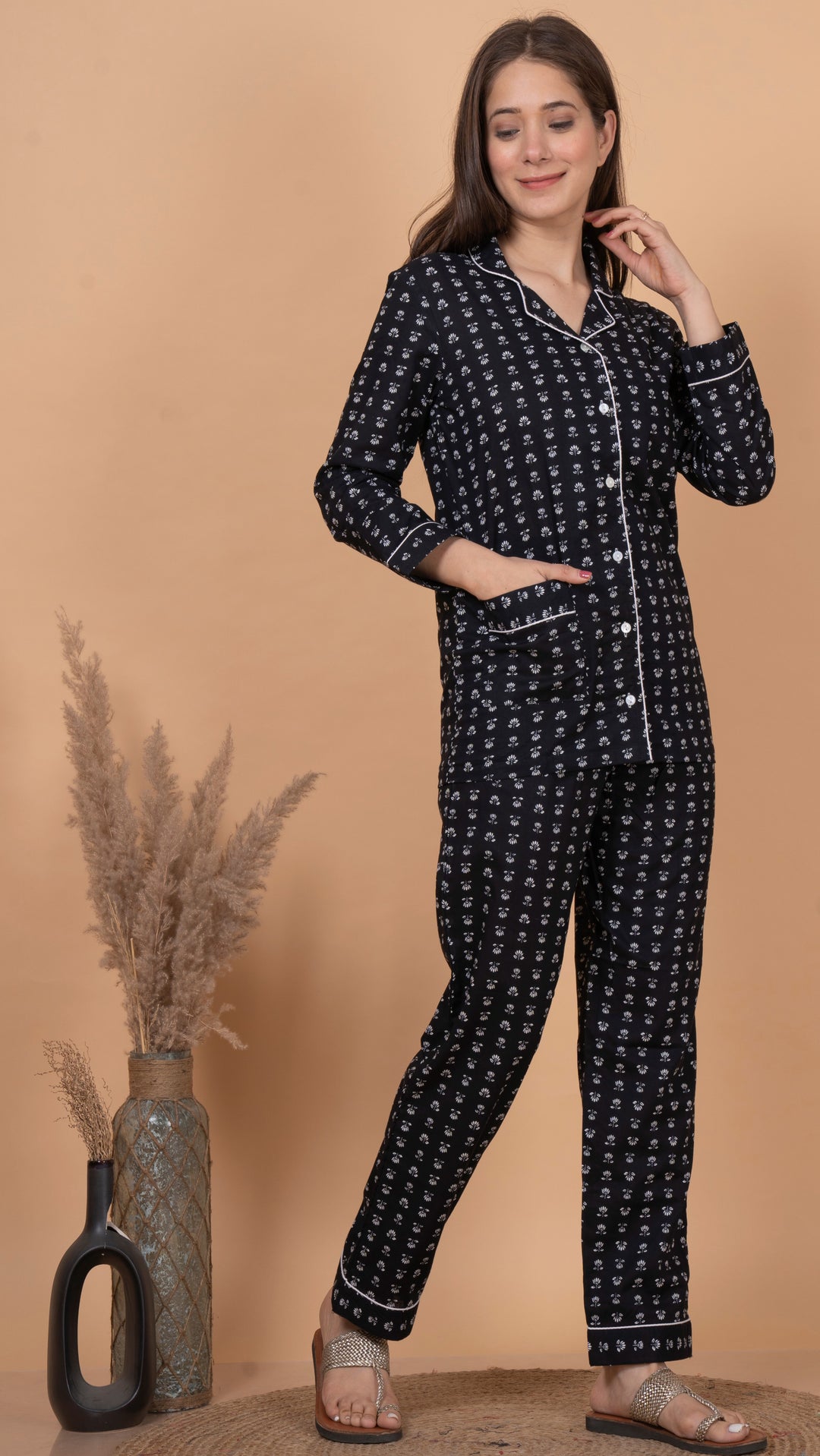 NIGHT SUIT FULLSLEEVES BLUE PRINTED