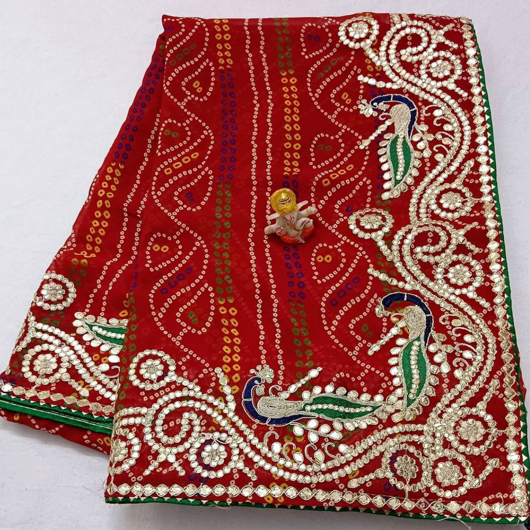 Exclusive gotta designer border Traditional Designer Saree