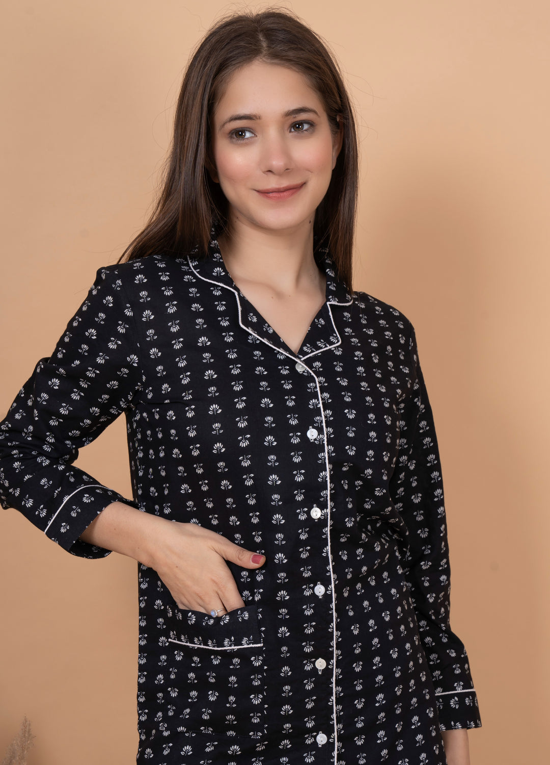 NIGHT SUIT FULLSLEEVES BLUE PRINTED