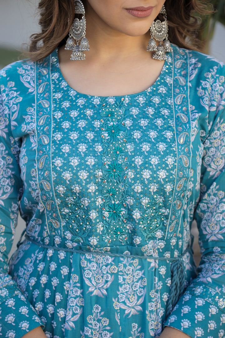 Wedding Party Ethnic Dress | Women Frill Dress | A-Line Dress for Women Stylish Kurti for Women