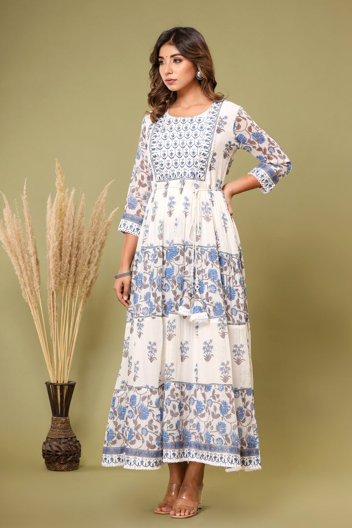 Wedding Party Ethnic Dress | Women Frill Dress | Women Stylish Kurti for Women