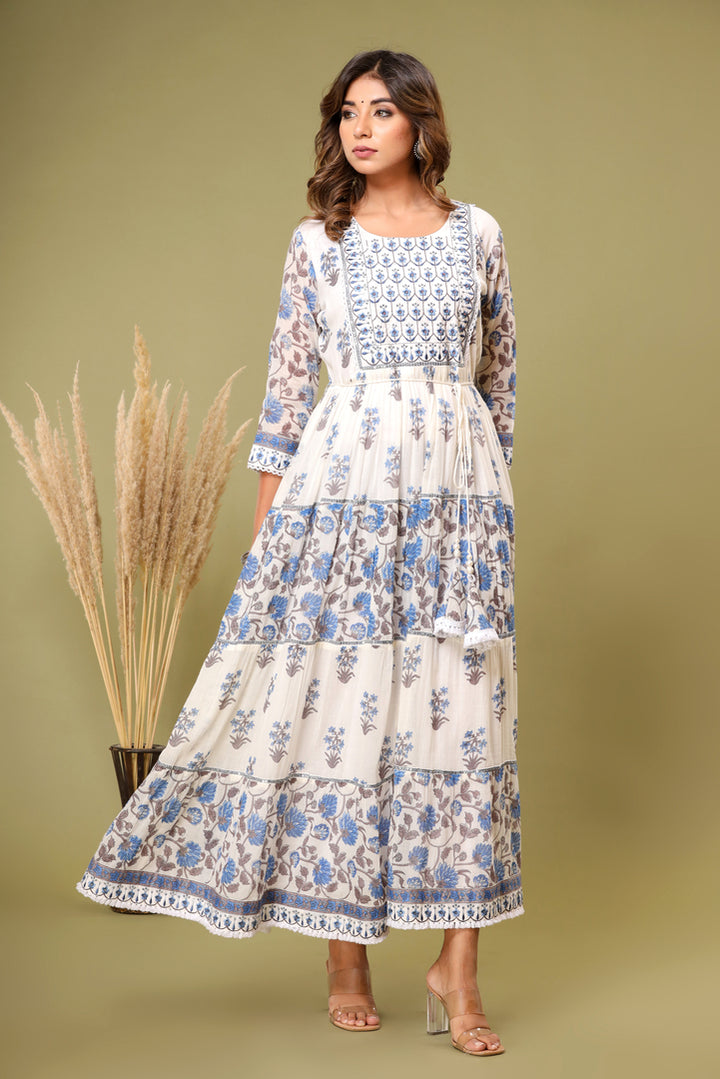 Wedding Party Ethnic Dress | Women Frill Dress | Women Stylish Kurti for Women