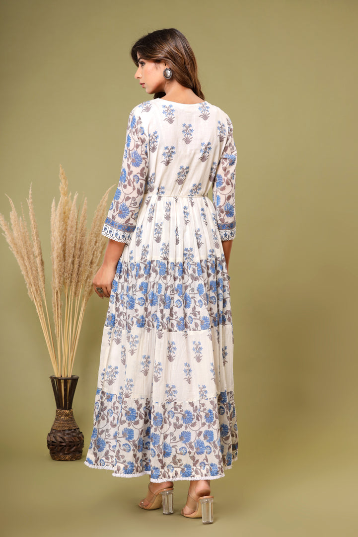 Wedding Party Ethnic Dress | Women Frill Dress | Women Stylish Kurti for Women