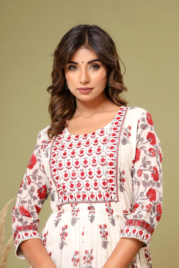 Wedding Party Ethnic Dress | Women Frill Dress | Women Stylish Kurti for Women