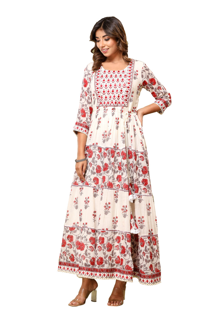 Wedding Party Ethnic Dress | Women Frill Dress | Women Stylish Kurti for Women