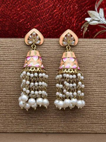Jhumka Earrings in Mehendi finish