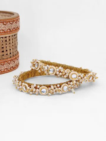 kundan bangle gold finish