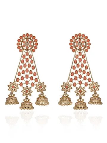 Jhumka Earrings in Oxidised Gold finish