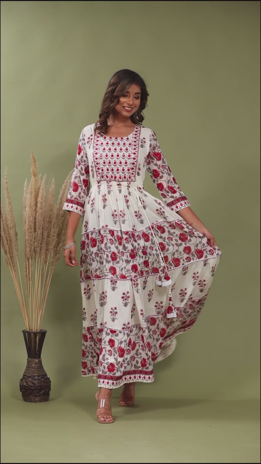 Wedding Party Ethnic Dress | Women Frill Dress | Women Stylish Kurti for Women